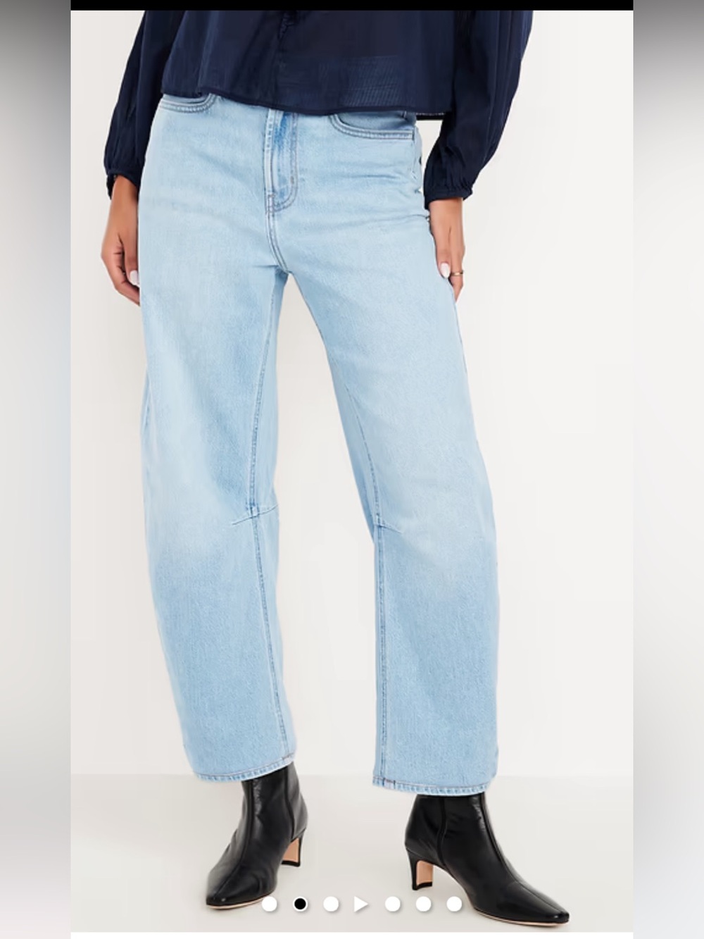 Old Navy High-Waisted Wow Barrel Ankle Jeans Woman 16 Light Wash Streetwear